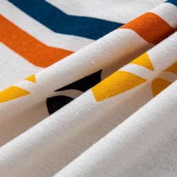 Cortinas De Linho Estilo Nórdico Com Estampa Geométrica Para Sala De Estar E Quarto