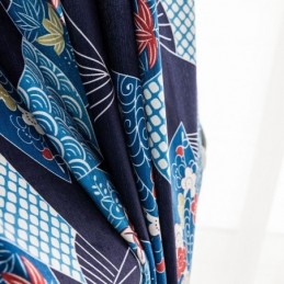 Cortinas De Chenille Nordic Fan Sub Estampadas Blackout