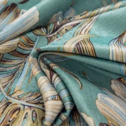 Cortinas Blackout De Chenille Estilo Europeu Com Estampa De Plantas