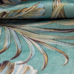 Cortinas Blackout De Chenille Estilo Europeu Com Estampa De Plantas