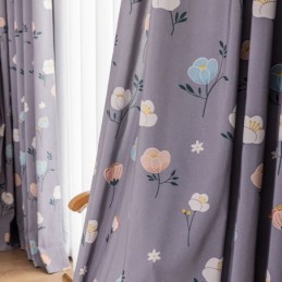 Cortina De Algodão Sob Medida Cortina Com Estampa Floral Estilo Nórdico