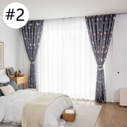 Cortina De Algodão Sob Medida Cortina Com Estampa Floral Estilo Nórdico