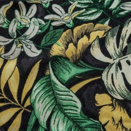 Cortinas Blackout De Chenille Estilo Europeu Com Estampa De Plantas