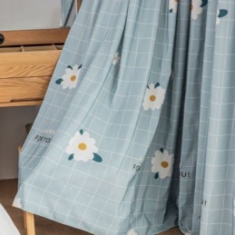 Cortina De Algodão Sob Medida Cortina Com Estampa Floral Estilo Nórdico