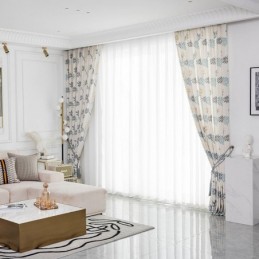 Cortina De Algodão Sob Medida Cortina Estilo Nórdico Folha Estampada