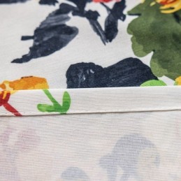 Cortina De Algodão Sob Medida Com Estampa De Plantas Estilo Nórdico