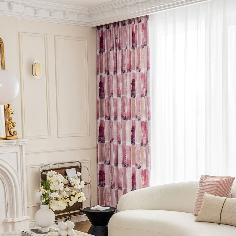Cortinas Blackout Nórdicas Chenille Estampadas