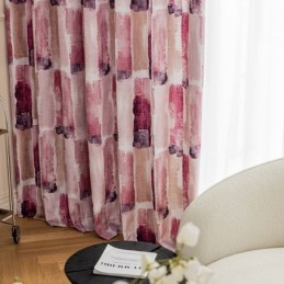 Cortinas Blackout Nórdicas Chenille Estampadas
