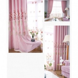 Cortinas Blackout Nórdicas Com Bordados Florais Para Sala De Estar E Quarto