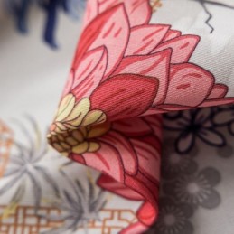 Cortina Estilo Nórdico Feita Sob Medida Cortina Floral Estampada Algodão