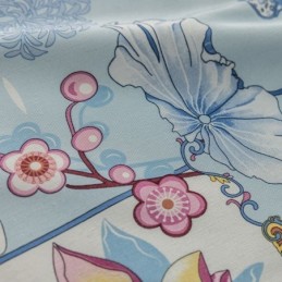 Cortina Estilo Nórdico Feita Sob Medida Cortina Floral Estampada Algodão