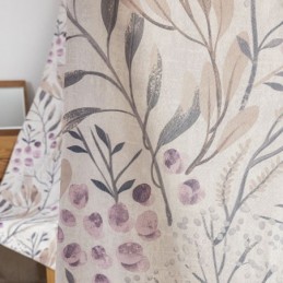 Cortina Estilo Nórdico Feita Sob Medida Cortina De Algodão Com Estampa De Plantas