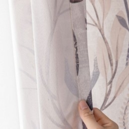 Cortina Estilo Nórdico Feita Sob Medida Cortina De Algodão Com Estampa De Plantas