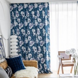 Cortina Floral Estampada Sob Medida Cortina Estilo Nórdico Algodão