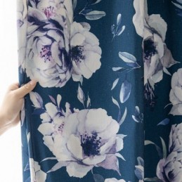 Cortina Floral Estampada Sob Medida Cortina Estilo Nórdico Algodão