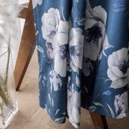 Cortina Floral Estampada Sob Medida Cortina Estilo Nórdico Algodão