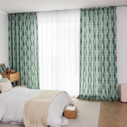 Cortina Com Estampa De...