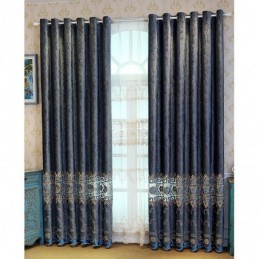 Cortina Semi Blackout Feita Sob Medida, Estilo Chinês, Sarja, Veludo, Bordado, Para Sala De Estar, Quarto
