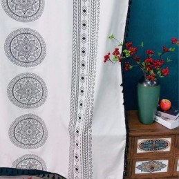 Cortina De Linho Estampada Sob Medida, Estilo Nórdico, Para Sala De Estar E Quarto