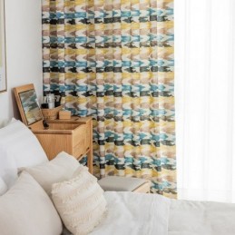 Cortina De Algodão Sob Medida Cortina Estilo Nórdico Estampada