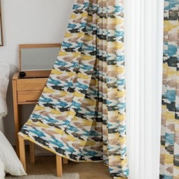 Cortina De Algodão Sob Medida Cortina Estilo Nórdico Estampada