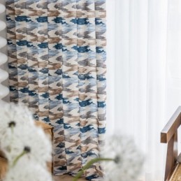 Cortina De Algodão Sob Medida Cortina Estilo Nórdico Estampada