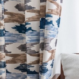 Cortina De Algodão Sob Medida Cortina Estilo Nórdico Estampada