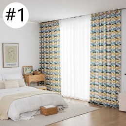 Cortina De Algodão Sob Medida Cortina Estilo Nórdico Estampada