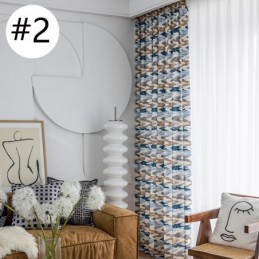 Cortina De Algodão Sob Medida Cortina Estilo Nórdico Estampada
