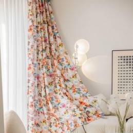 Cortina Sob Medida Cortina Com Estampa De Plantas Estilo Americano