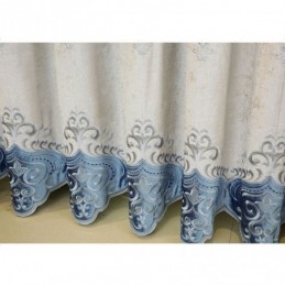 Cortina De Chenille Sob Medida Com Bordado De Flores Europeias E Semi Blackout Para Sala De Estar E Quarto