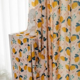 Cortina De Algodão Sob Medida Cortina Estampada Frutas Nórdicas