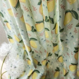 Cortina De Algodão Sob Medida Cortina Estampada Frutas Nórdicas