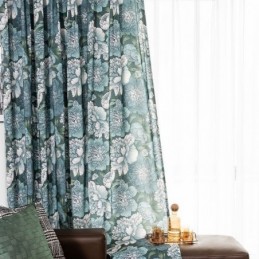 Cortina De Algodão Sob Medida Cortina Com Estampa Floral Estilo Nórdico