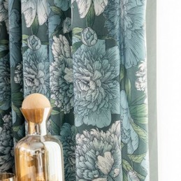 Cortina De Algodão Sob Medida Cortina Com Estampa Floral Estilo Nórdico