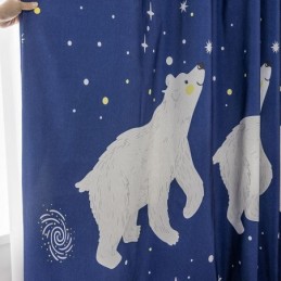 Cortina De Algodão Sob Medida Cortina Infantil Com Estampa De Urso Polar