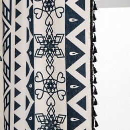 Cortina De Linho Com Estampa Floral Feita Sob Medida, Estilo Nórdico, Para Sala De Estar E Quarto