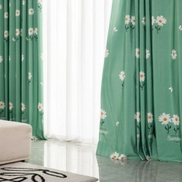 Cortina De Algodão Sob Medida Cortina Estilo Nórdico Com Estampa Floral