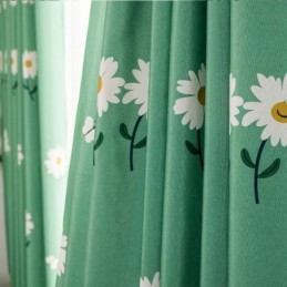 Cortina De Algodão Sob Medida Cortina Estilo Nórdico Com Estampa Floral