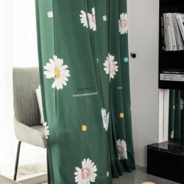 Cortina De Algodão Sob Medida Cortina Com Estampa Floral Estilo Nórdico