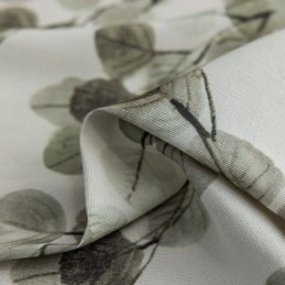 Cortina De Algodão Sob Medida Cortina Com Estampa De Folhas Nórdicas