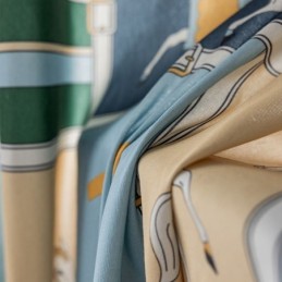 Cortinas De Algodão Estilo Infantil Com Estampa De Cavalo Branco