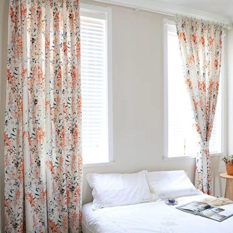 Cortinas Com Estampa Botânica, Cortinas Blackout De Poliéster Para Sala De Estar E Quarto