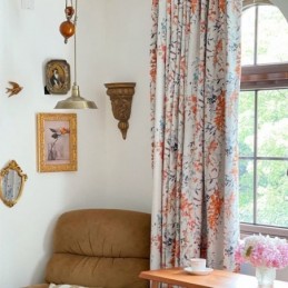 Cortinas Com Estampa Botânica, Cortinas Blackout De Poliéster Para Sala De Estar E Quarto