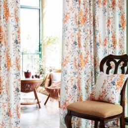 Cortinas Com Estampa Botânica, Cortinas Blackout De Poliéster Para Sala De Estar E Quarto