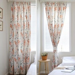 Cortinas Com Estampa Botânica, Cortinas Blackout De Poliéster Para Sala De Estar E Quarto