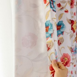 Cortinas Estilo Americano Com Estampa De Plantas