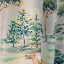 Cortinas Floresta Estampadas Estilo Americano