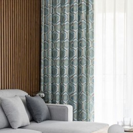 Cortinas Blackout Nórdicas Com Estampa Geométrica Para Sala De Estar E Quarto