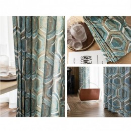 Cortinas Blackout Nórdicas Com Estampa Geométrica Para Sala De Estar E Quarto
